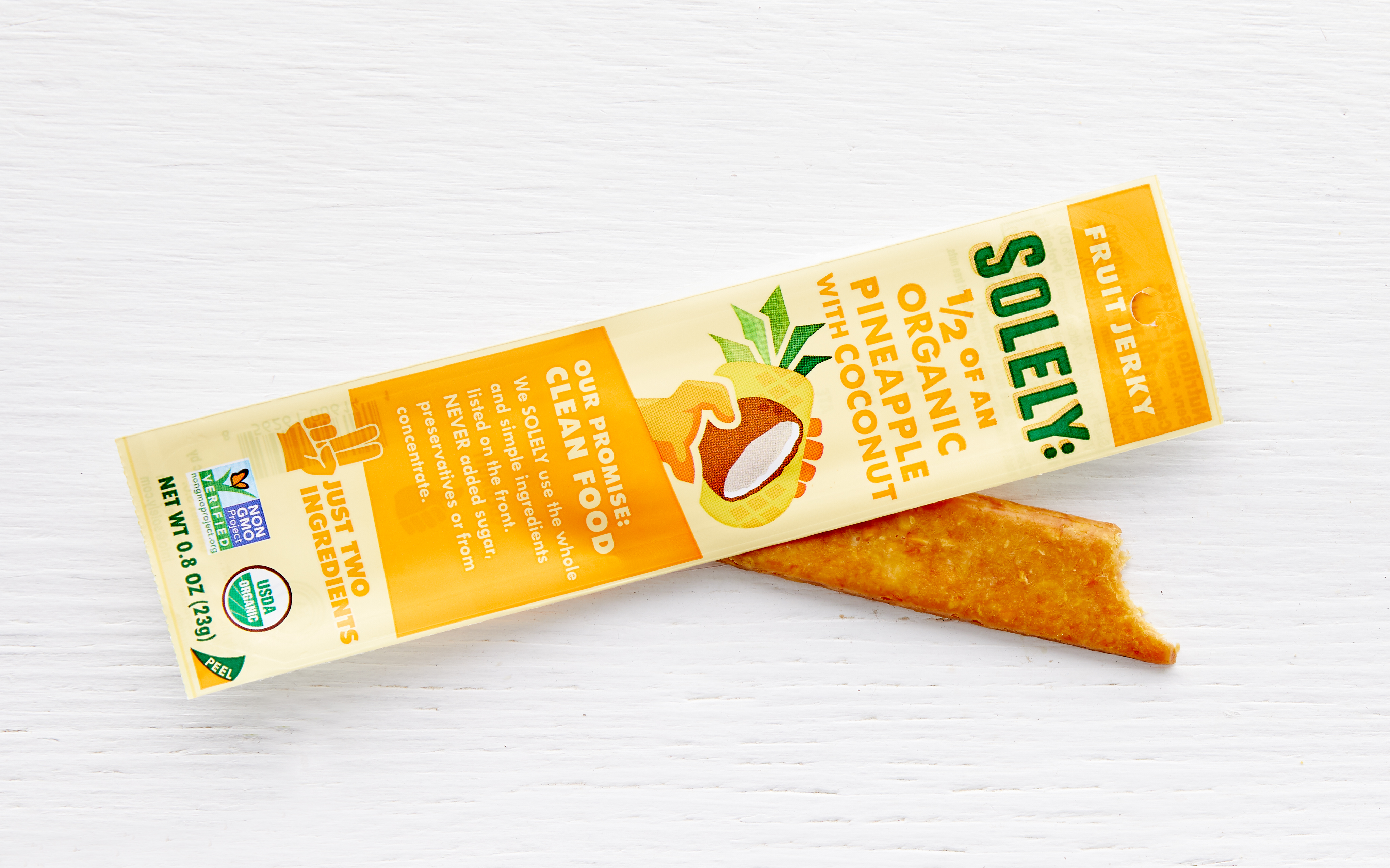 Organic Pineapple & Coconut Fruit Jerky Solely SF Bay Good Eggs